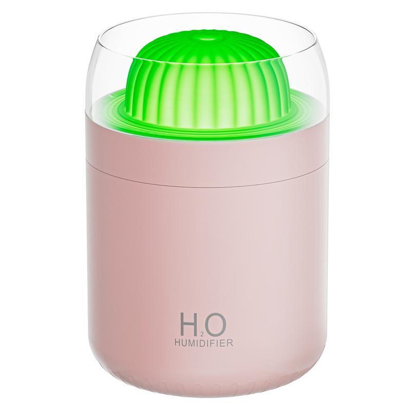 Cactus USB Humidifier With Ambient Light Quiet 500ml Car Humidifier Desktop Mist Diffuser 0