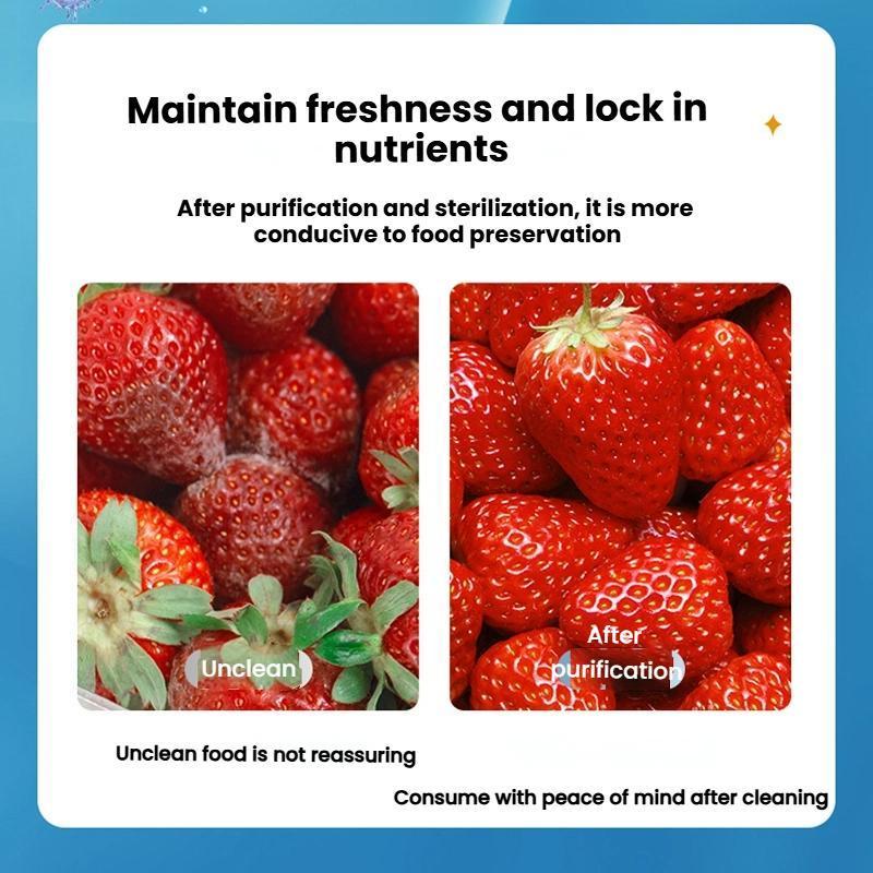 Portable Fruit Vegetable Cleaner Machine USB Pesticide Residue Remover Food Sterilizer 2