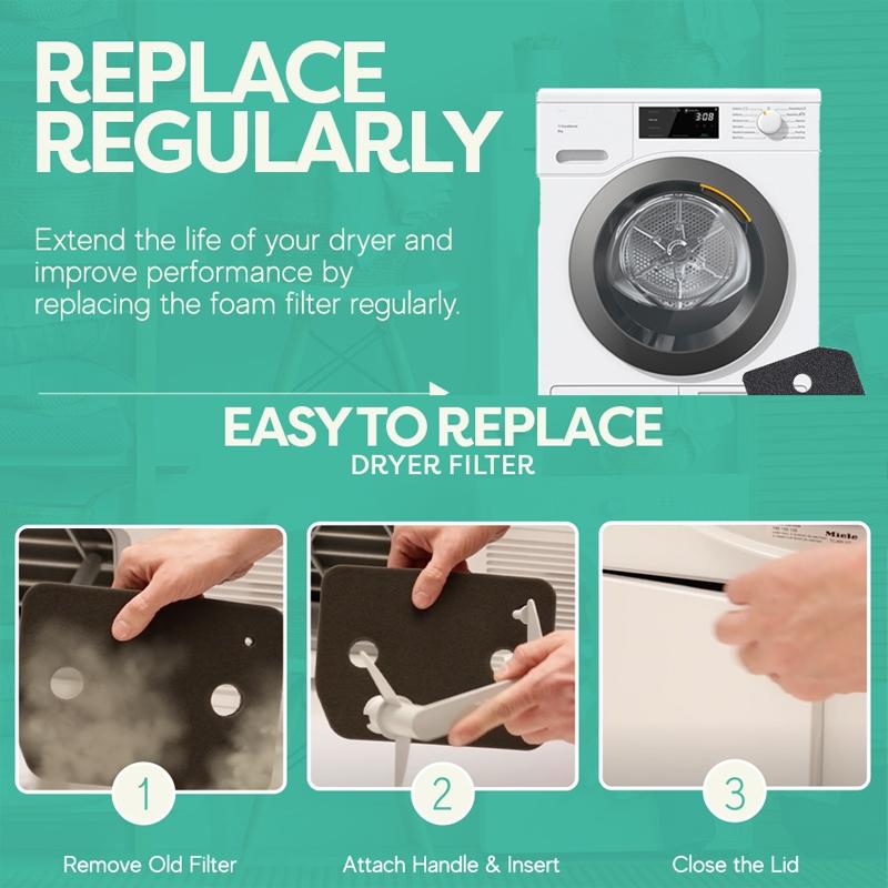 T1 Dryer Filter Replacement Sponge Reusable Heat Pump Dryer Filter 3
