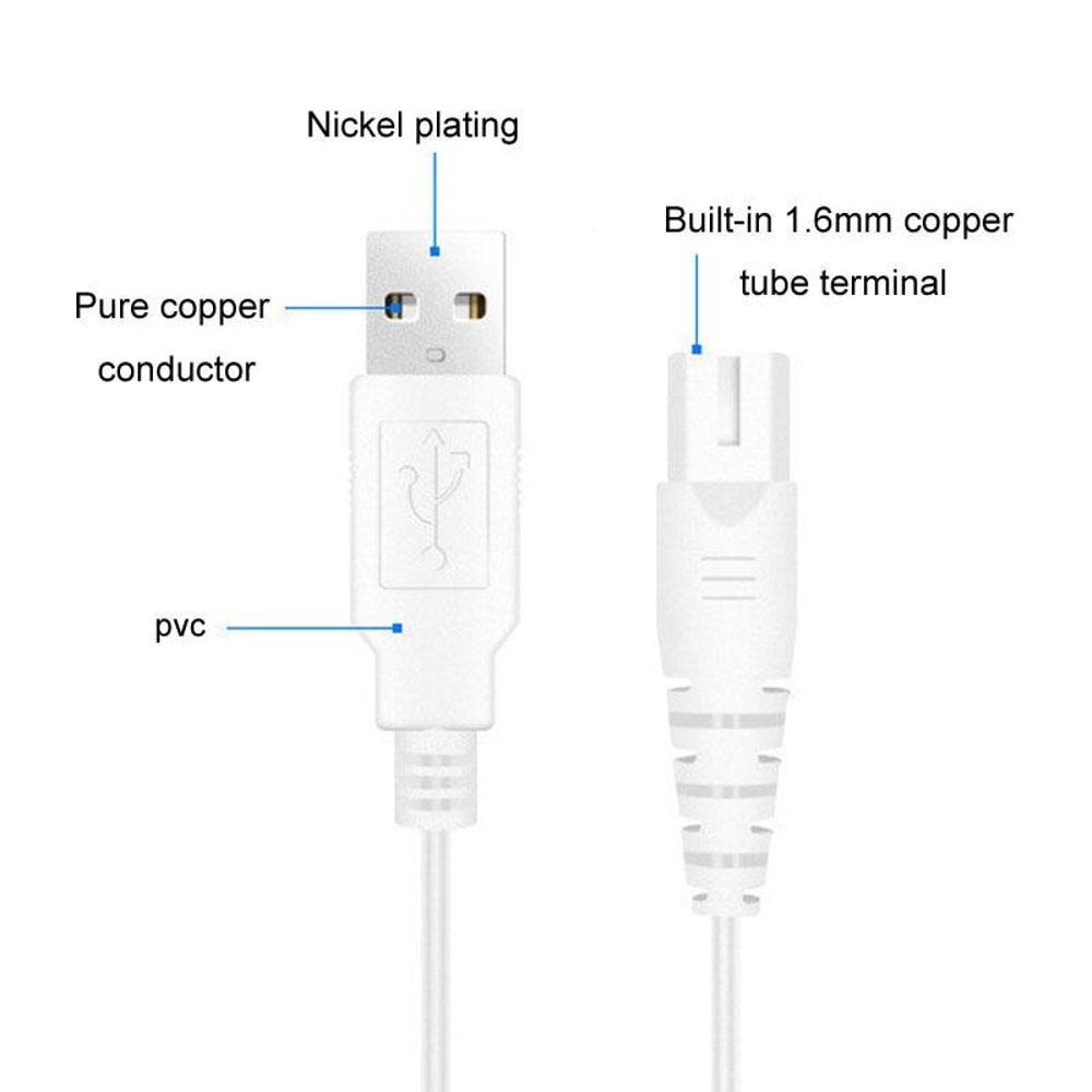 Premium USB Charging Cable For Shaver Water Refill Devices Fast Durable Power Cord 4