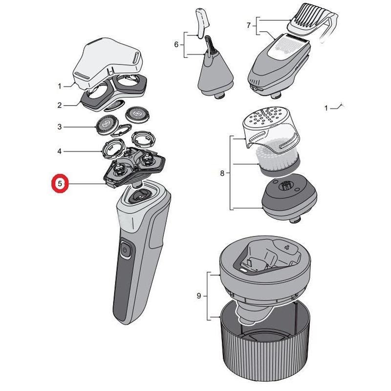 Premium Philips Shaver Head Bracket Replacement For S Series 5