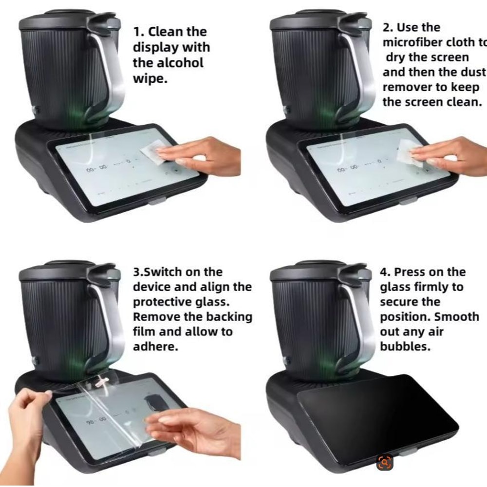 Premium Tempered Glass Screen Protector For Thermomix TM7 Ultra Thin Scratch Resistant Display 4