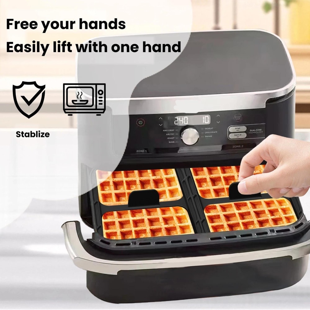 Premium Air Fryer Waffle Mold Silicone Baking Pan