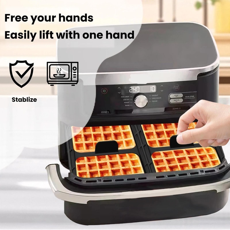 Premium Air Fryer Waffle Mold Silicone Baking Pan
