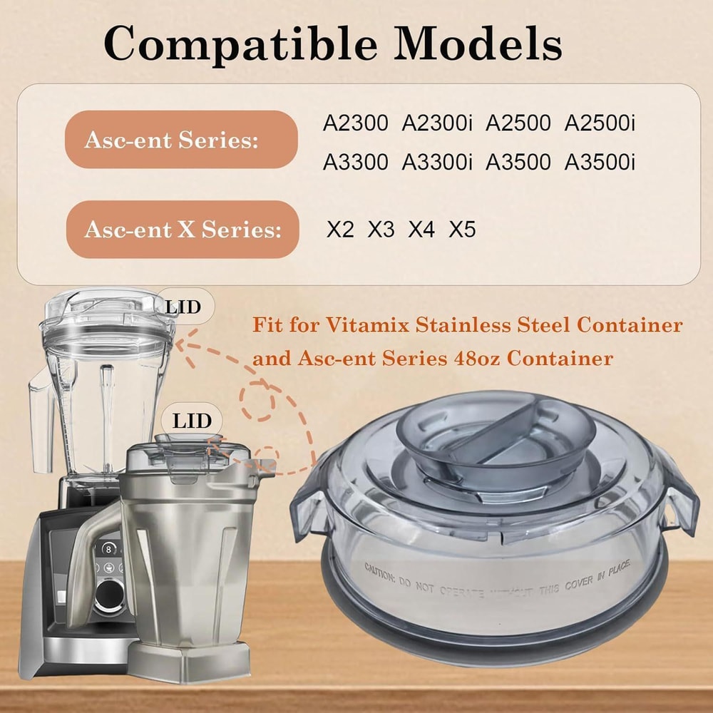 Vitamix Ascent Replacement Blender Lid Leak Proof, Measuring Cup Compatible