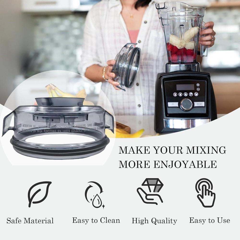 Vitamix Ascent Replacement Blender Lid Leak Proof, Measuring Cup Compatible