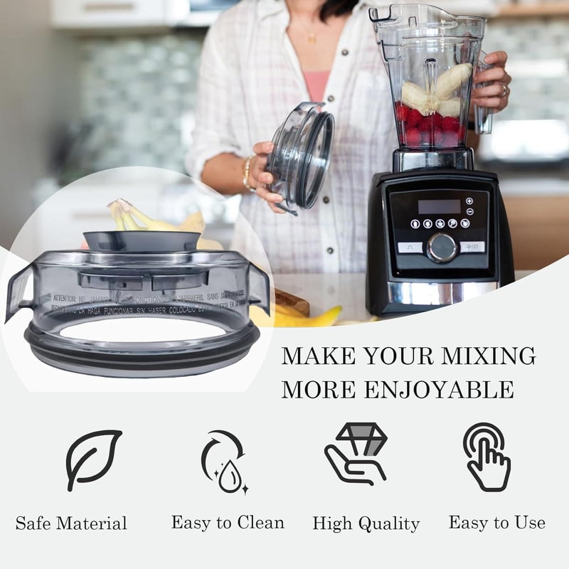 Vitamix Ascent Replacement Blender Lid Leak Proof, Measuring Cup Compatible