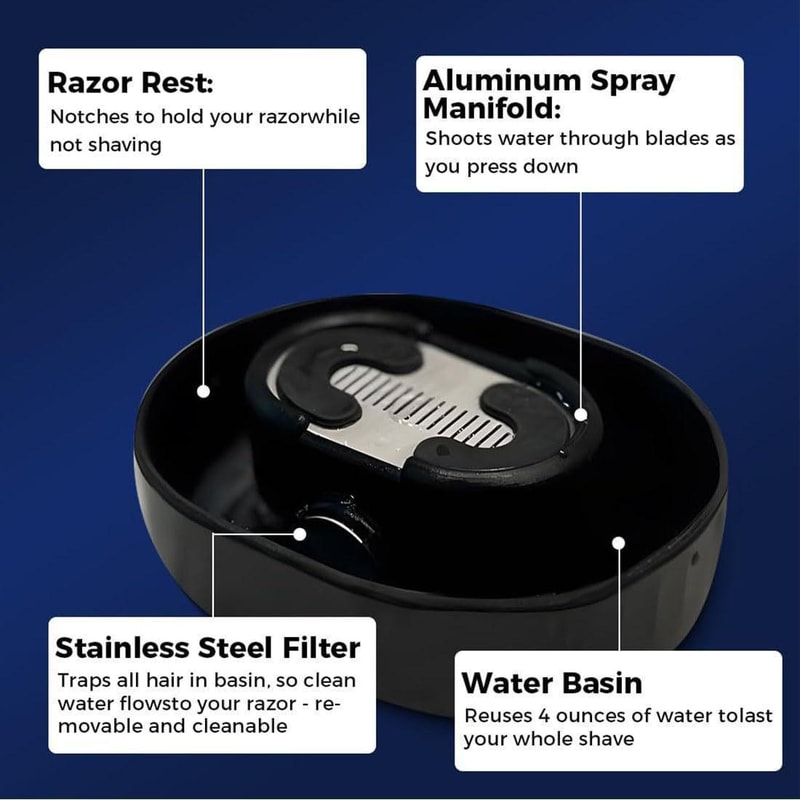 Manual Razor Rinser Cleaner Water Saving Razor Cleaner For Quick Shaving Maintenance 5