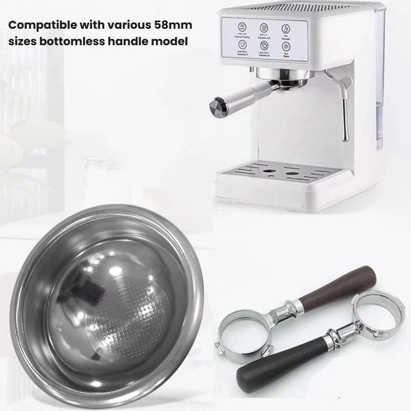 Precision Espresso Portafilter Basket Stainless Steel Spherical Base For Even Extraction 6