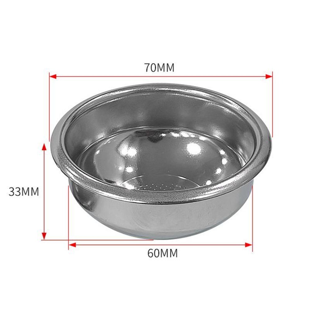 Precision Espresso Portafilter Basket Stainless Steel Spherical Base For Even Extraction 4