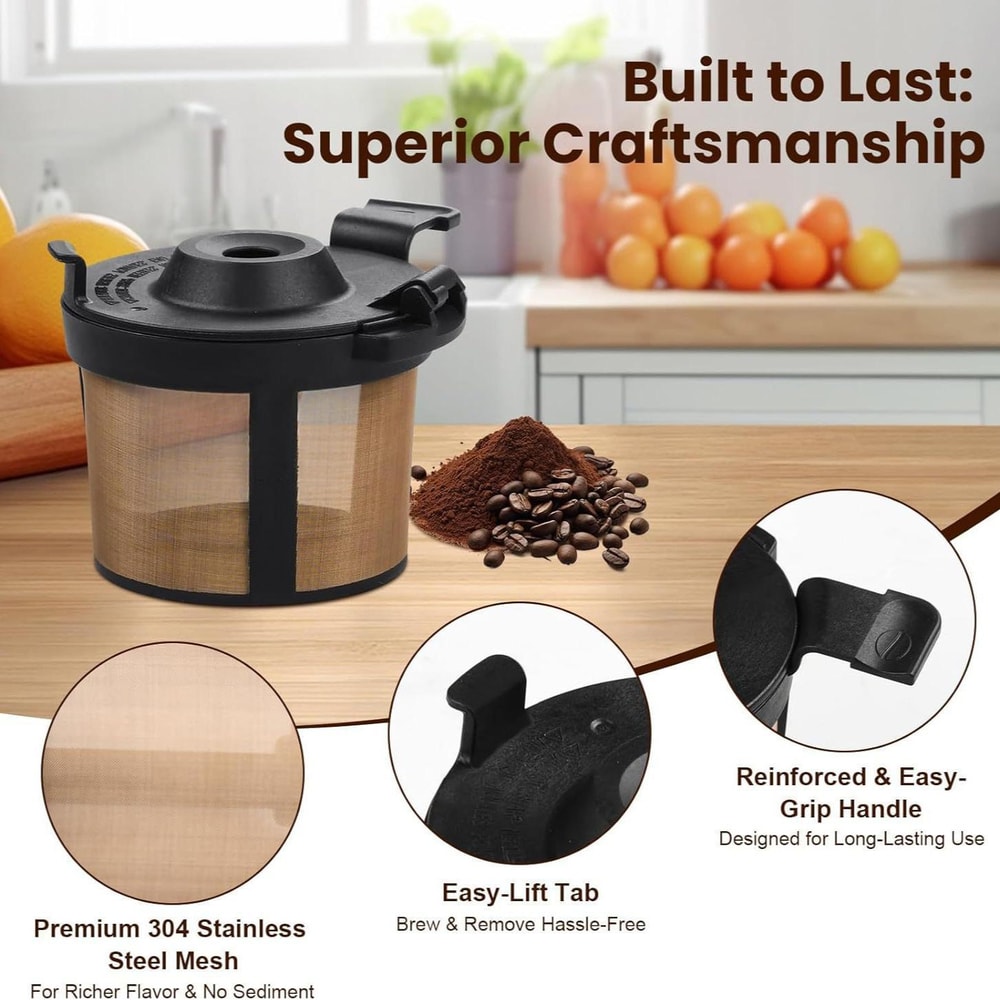 Reusable Stainless Steel Coffee Filter For Ninja Coffee Makers Permanent Mesh Replacement 2