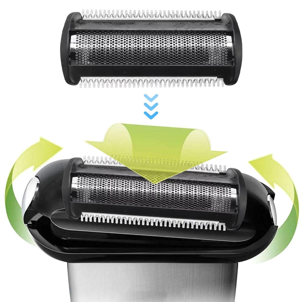 Body Groomer Replacement Head Stainless Steel Shaver Head Replacement Waterproof Easy Fit 4