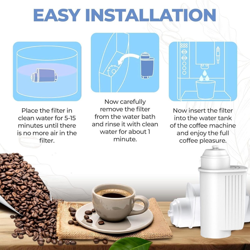 Premium Active Carbon Water Filter For Bosch Siemens EQ Series Coffee Machines Replacement Cartridg 5