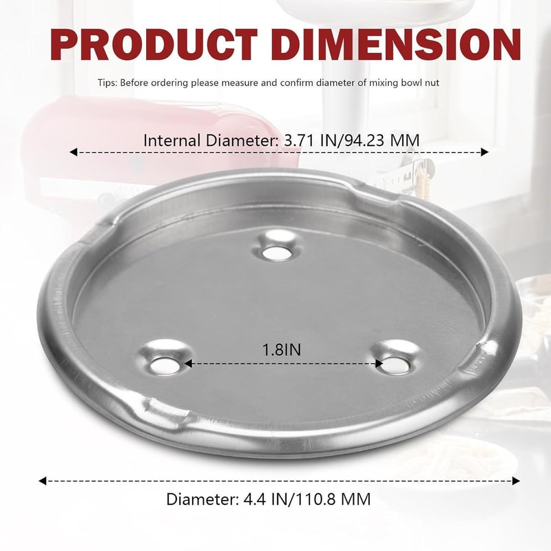 Mixer Bowl Screw Cap Replacement Stainless Steel For KitchenAid Whirlpool Kenmore Mixers 5