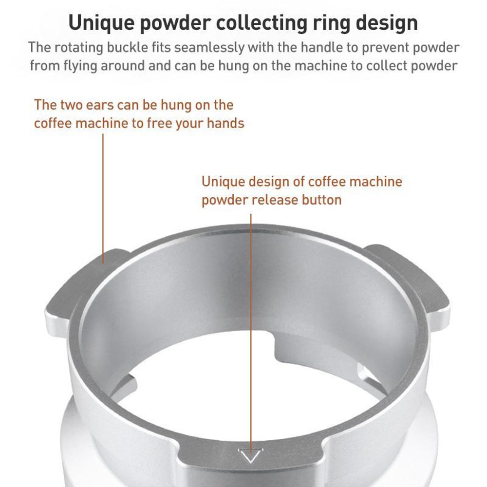 Espresso Dosing Funnel Aluminum Alloy Coffee Powder Ring For Barsetto Portafilter 2