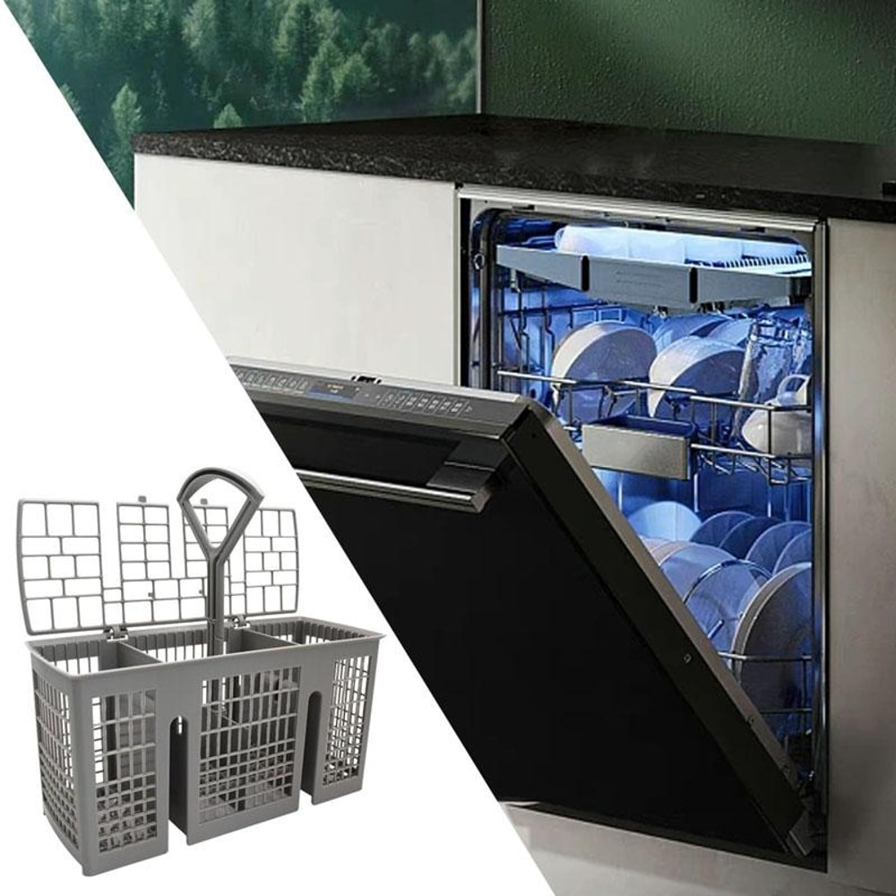 Universal Dishwasher Cutlery Basket For Siemens Bosch Secure Knife Fork Organizer Rack 5