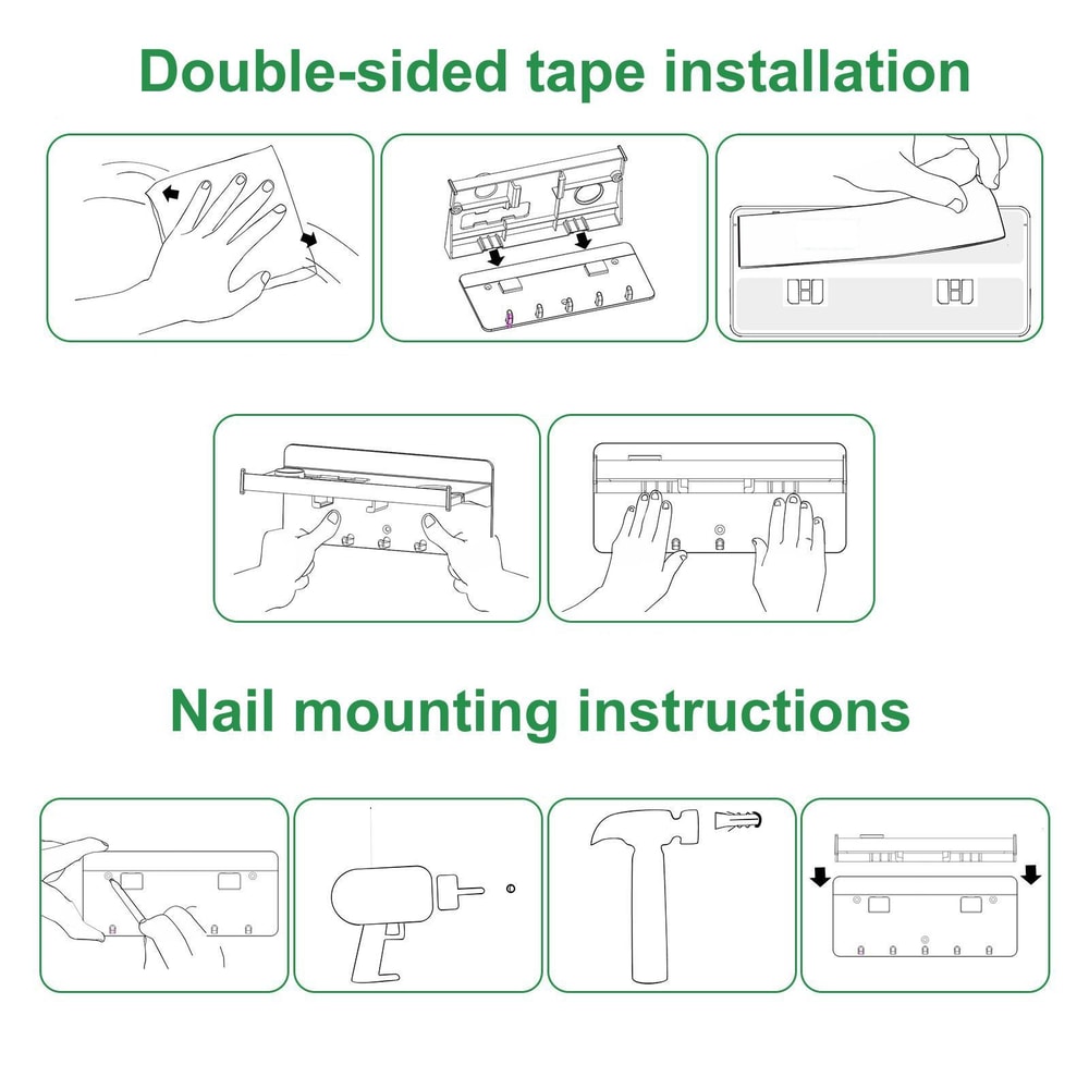 Thermomix Wall Mount Organizer Shelf With Hooks Space Saving Rack 6