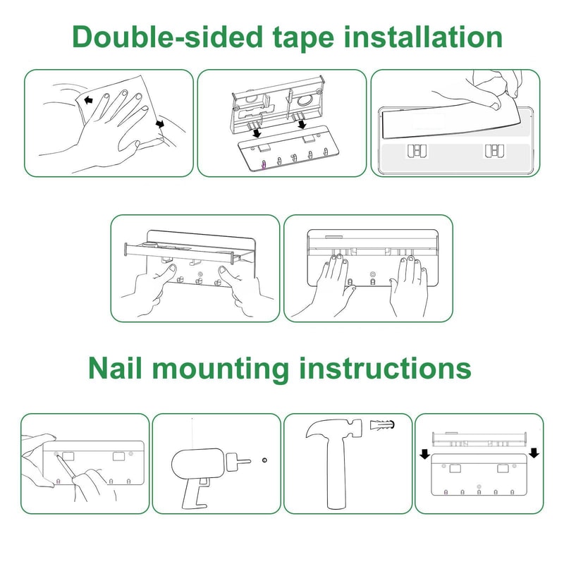 Thermomix Wall Mount Organizer Shelf With Hooks Space Saving Rack 6