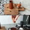 Espresso Distribution Tool With Wooden Stand Stainless Steel Coffee Needle Stirrer 1