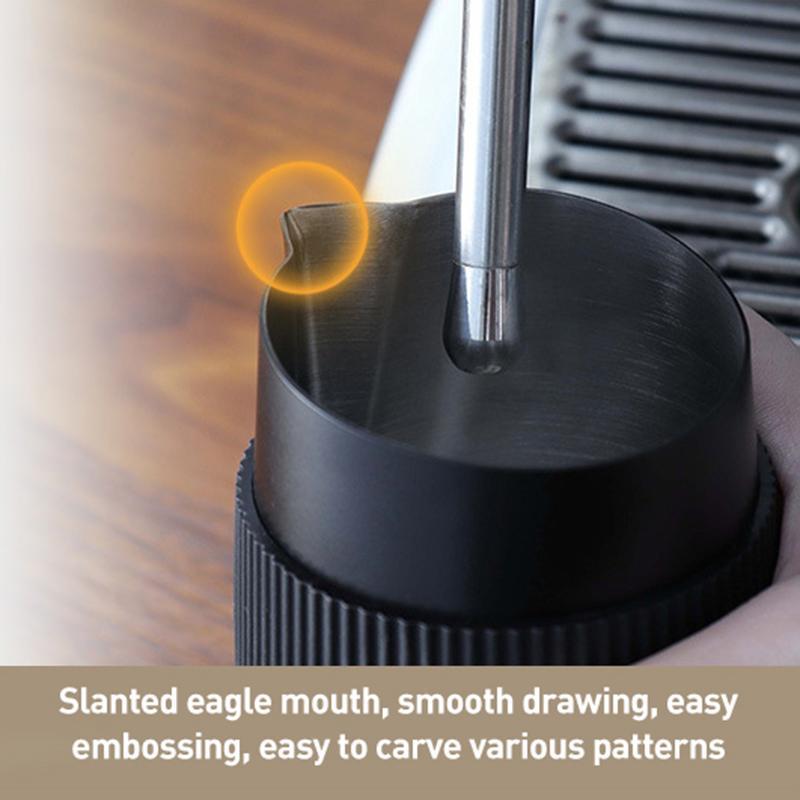 Stainless Steel Latte Art Pitcher with Precision Spout & Anti Scald Grip