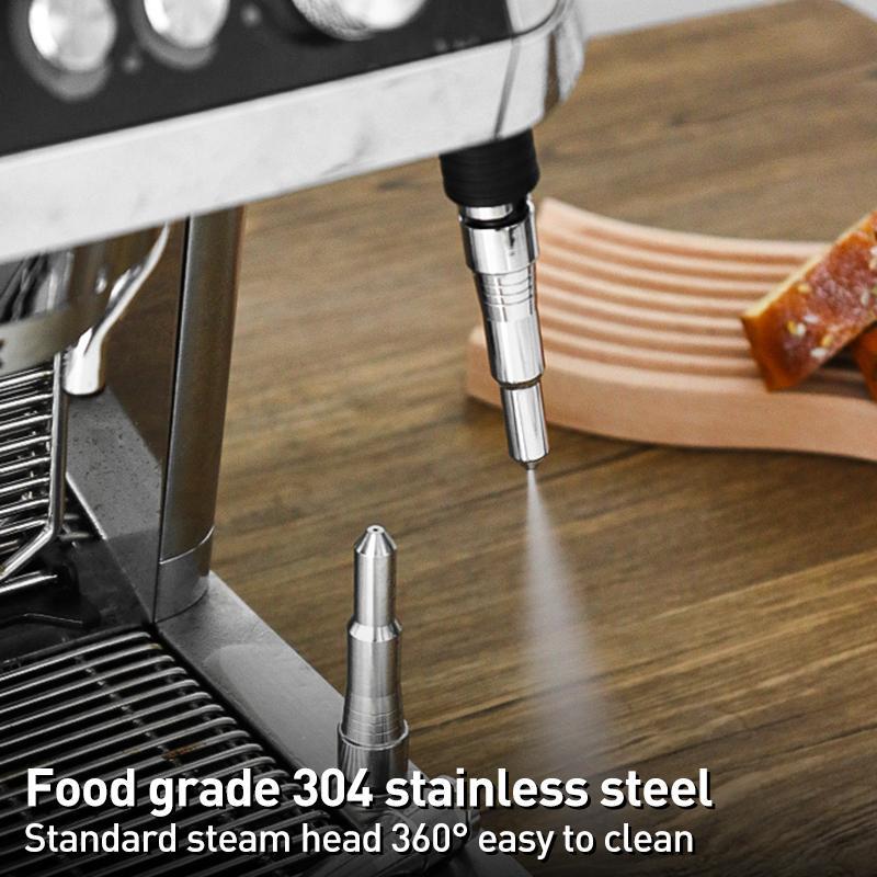 Steam Wand Nozzle Stainless Steel Snap On Upgrade for Perfect Microfoam