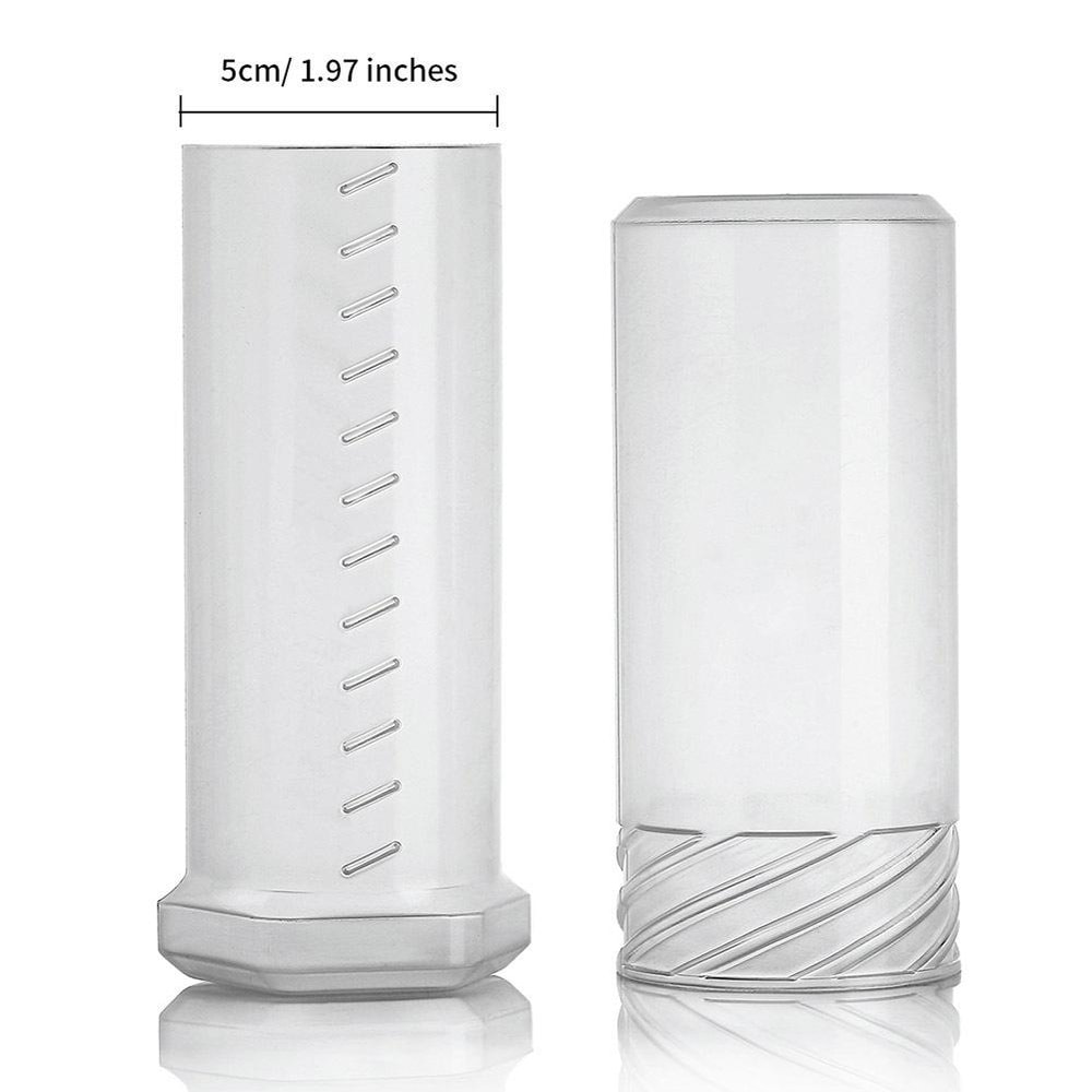 Adjustable Transparent Beard Brush Travel Case Portable Grooming Storage Tube 2