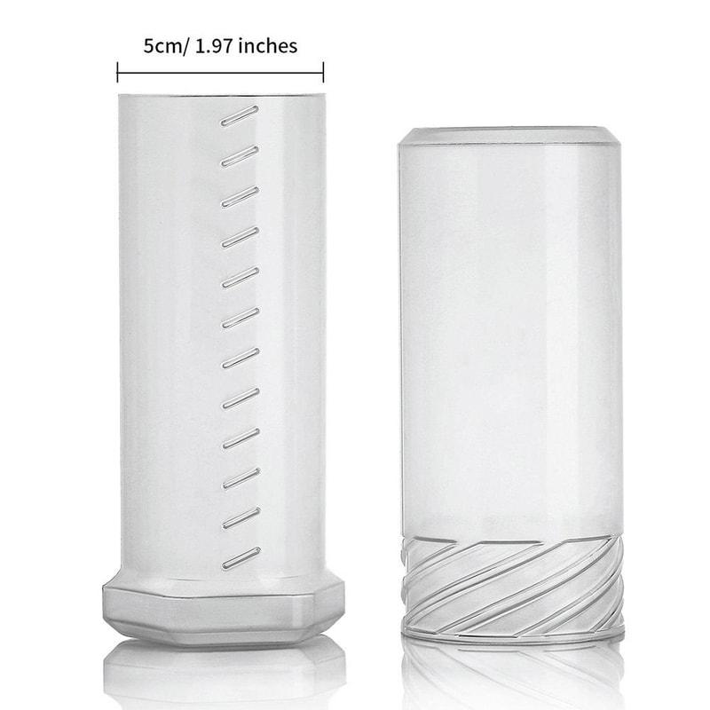 Adjustable Transparent Beard Brush Travel Case Portable Grooming Storage Tube 2