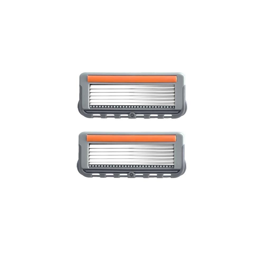 6 Blade Open Back Razor Refills for Men Precision Shaving Cartridges Sensitive Skin Comfort