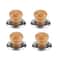 Stainless Steel And Wood Pot Lid Handle Replacement Set Non Slip Heat Resistant Knob 4pcs 6