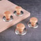 Stainless Steel And Wood Pot Lid Handle Replacement Set Non Slip Heat Resistant Knob 4pcs 0