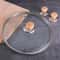Stainless Steel And Wood Pot Lid Handle Replacement Set Non Slip Heat Resistant Knob 4pcs 5