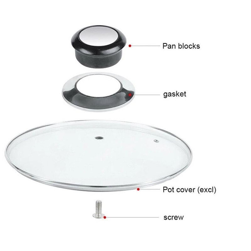Heat Resistant Pot Lid Handle Stainless Steel Replacement Knob With Anti Scald Grip 1