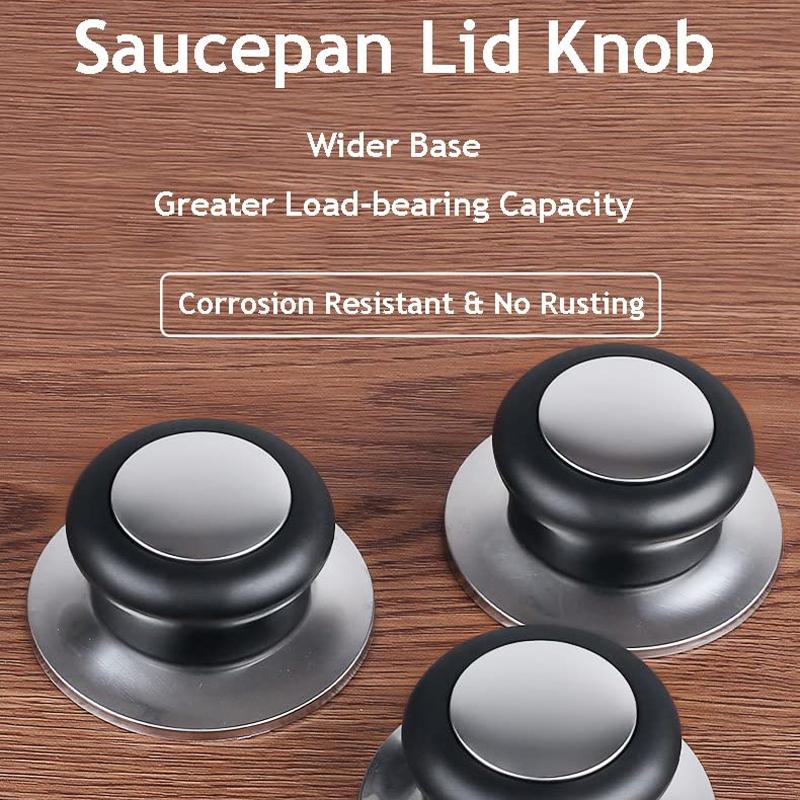 Heat Resistant Pot Lid Handle Stainless Steel Replacement Knob With Anti Scald Grip 6