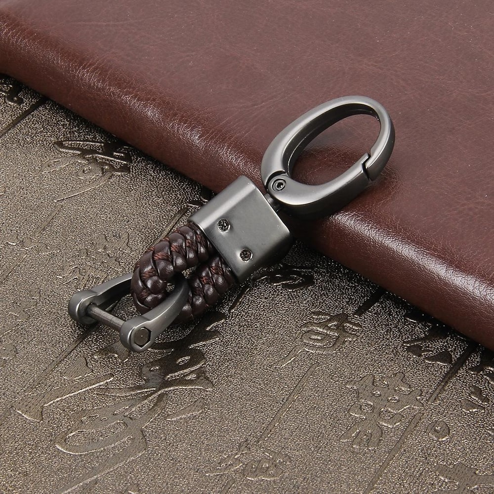 Braided Metal Key Chain With Belt Loop Durable Car Key Holder For Everyday Carry 5