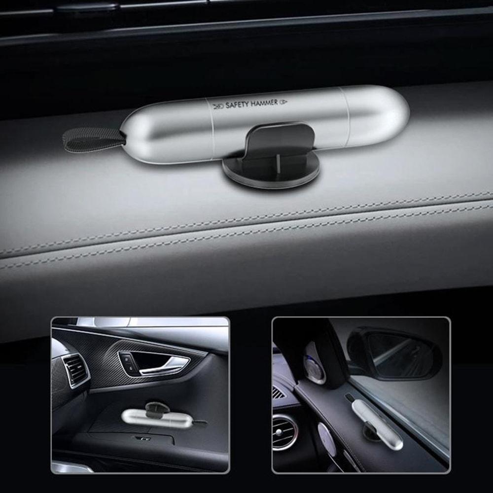 2 In 1 Car Escape Tool Emergency Hammer With Seat Belt Cutter Window Breaker 9