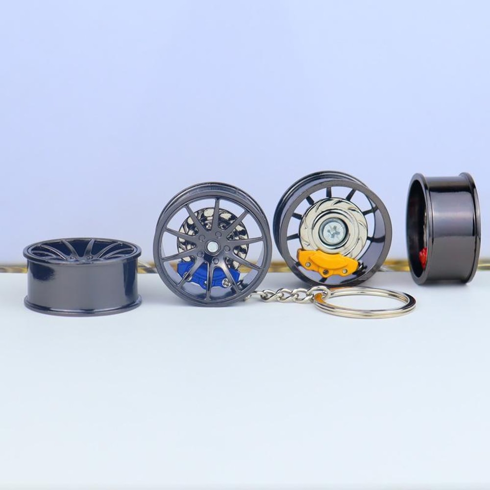 Brake Disc Keychain Metal Wheel Hub Pendant Durable Car Lover Gift 5