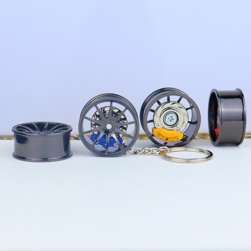 Brake Disc Keychain Metal Wheel Hub Pendant Durable Car Lover Gift 5