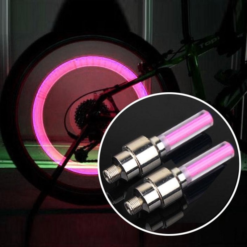 LED Tire Valve Lights For Cars Bikes Motorcycles Night Safety Wheel Lights 0
