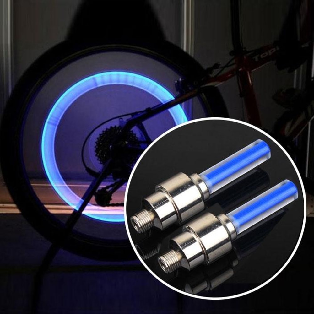 LED Tire Valve Lights For Cars Bikes Motorcycles Night Safety Wheel Lights 3