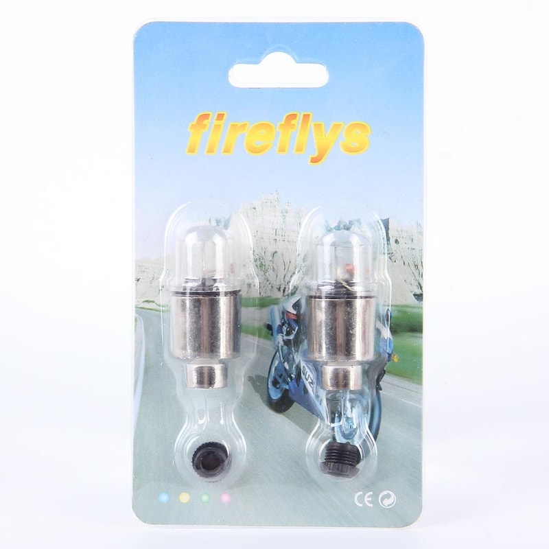 LED Valve Cap Lights For Car Bike Waterproof Tire Wheel Safety Lights 5