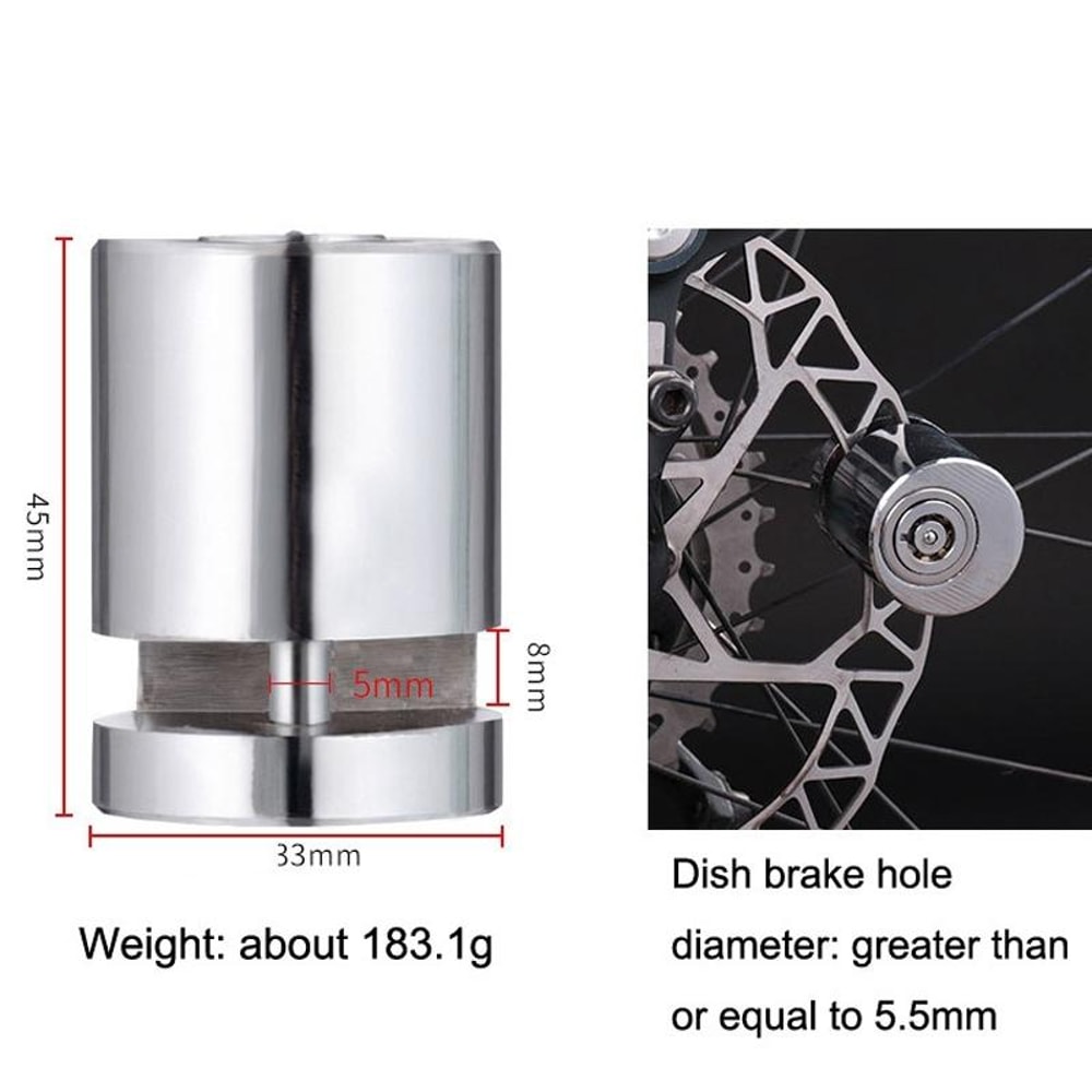 BG A7 Heavy Duty Bicycle Disc Brake Lock Anti Theft Keyless Security For Bikes Motorcycles 3
