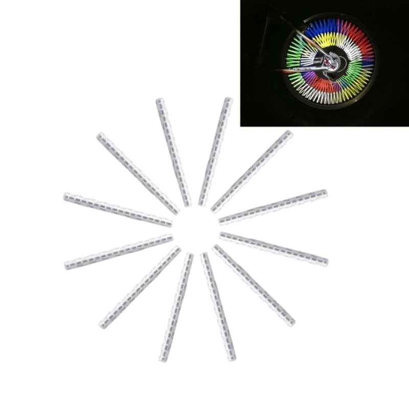 360 Bike Spoke Reflectors Safety Clips For Night Cycling Visibility 7