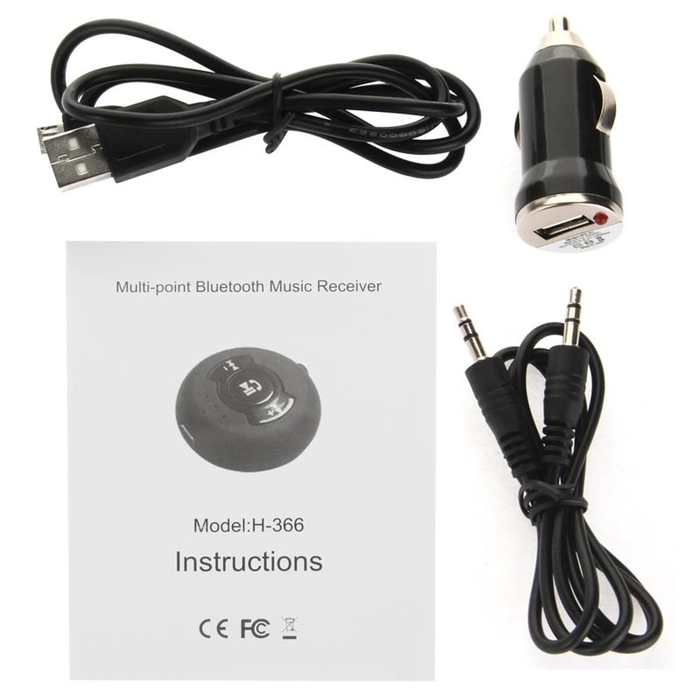 H366 Bluetooth Audio Receiver Wireless Adapter With Hands Free Car Kit 8