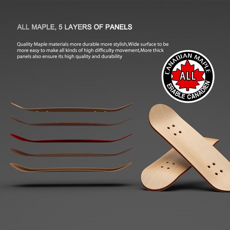 5 Layer Maple Finger Skateboard With Bearings Smooth Ride Mini Trick Board Toy 9