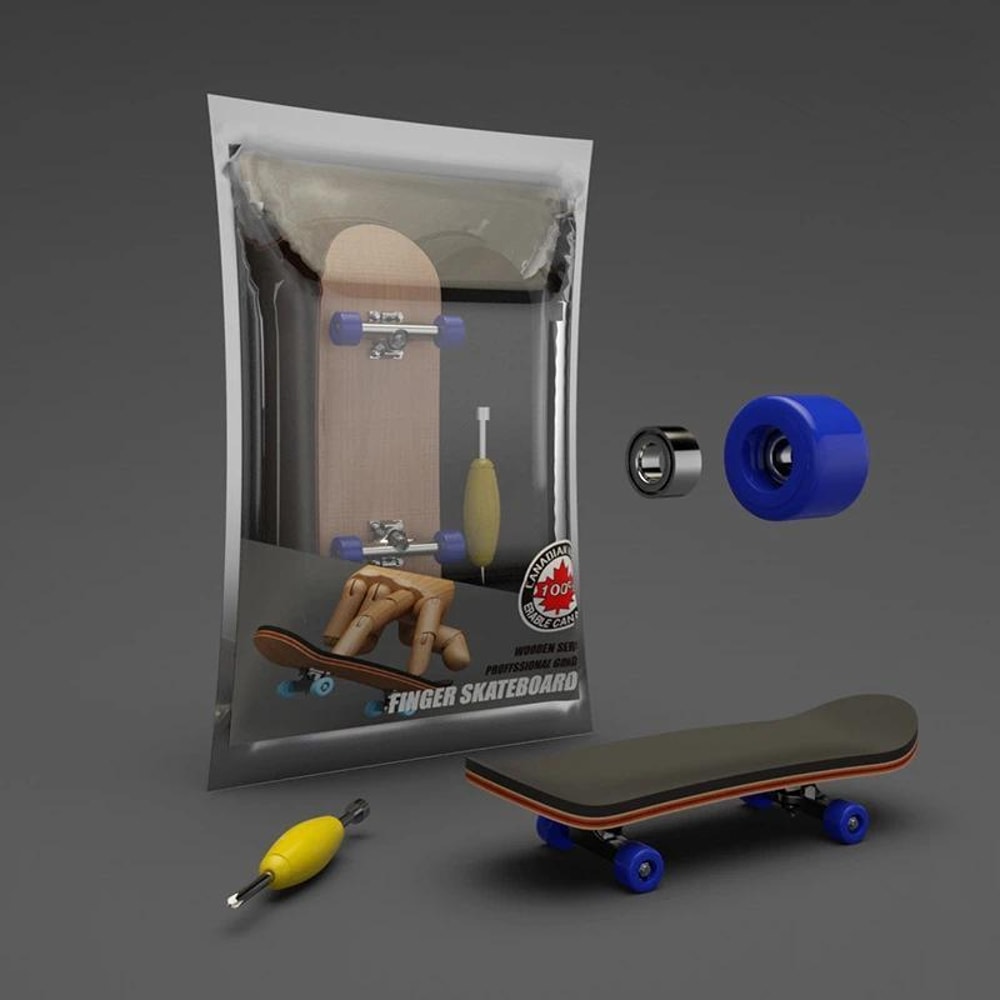 5 Layer Maple Finger Skateboard With Bearings Smooth Ride Mini Trick Board Toy 3