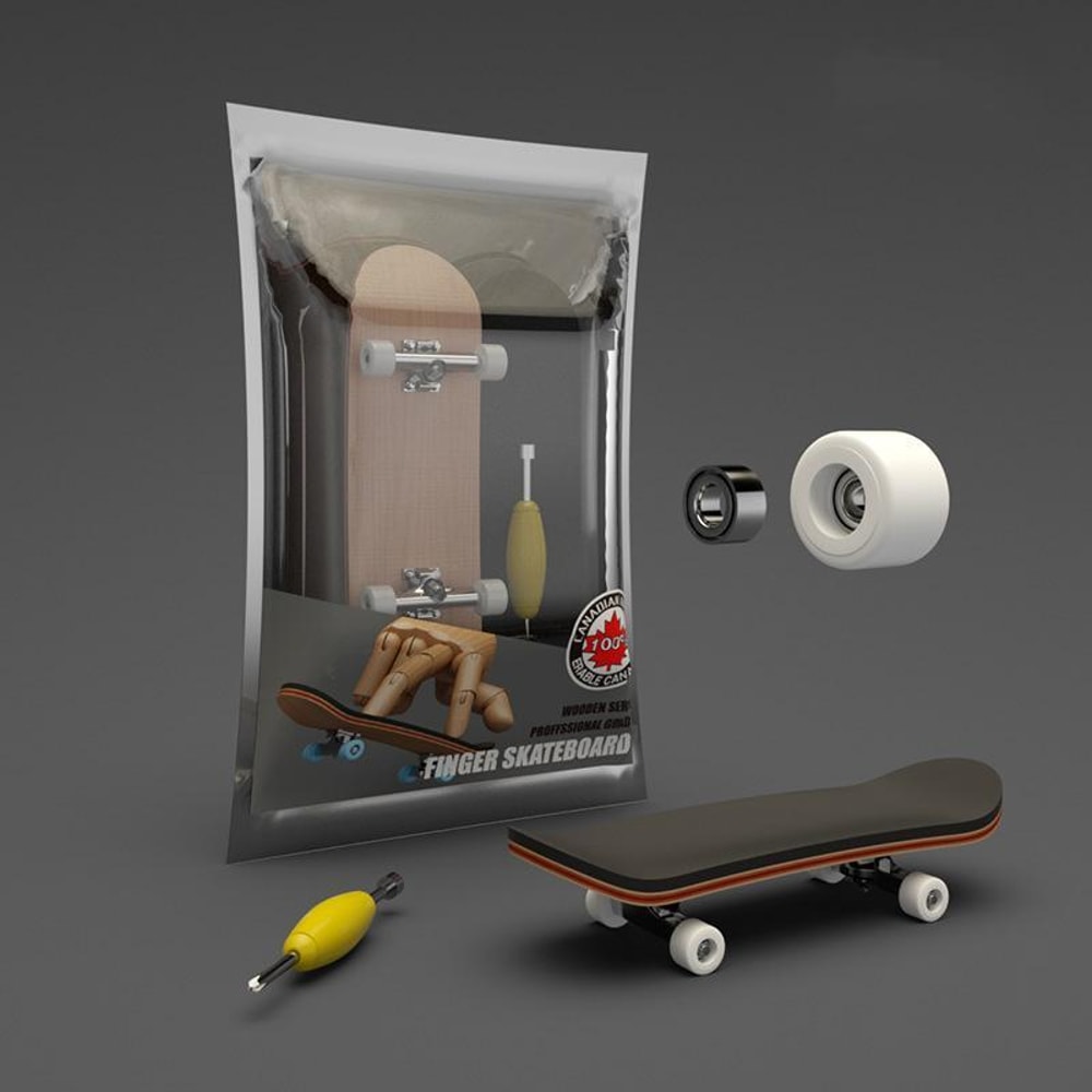 5 Layer Maple Finger Skateboard With Bearings Smooth Ride Mini Trick Board Toy 7