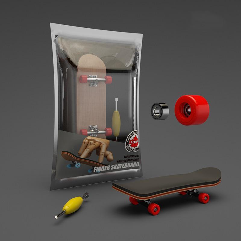 5 Layer Maple Finger Skateboard With Bearings Smooth Ride Mini Trick Board Toy 6