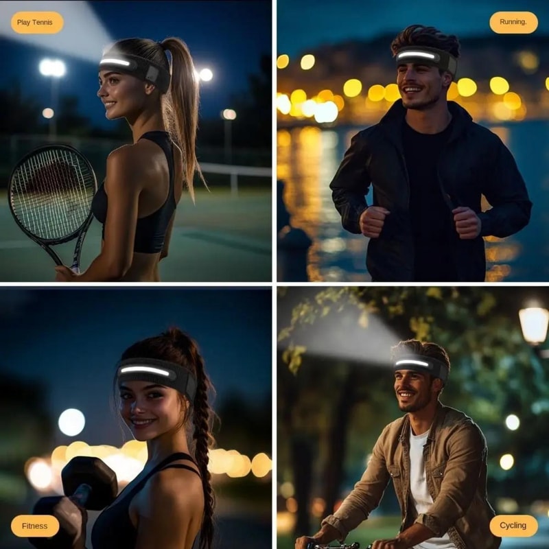 Rechargeable LED Running Headband For Night Safety And Outdoor Fitness 3