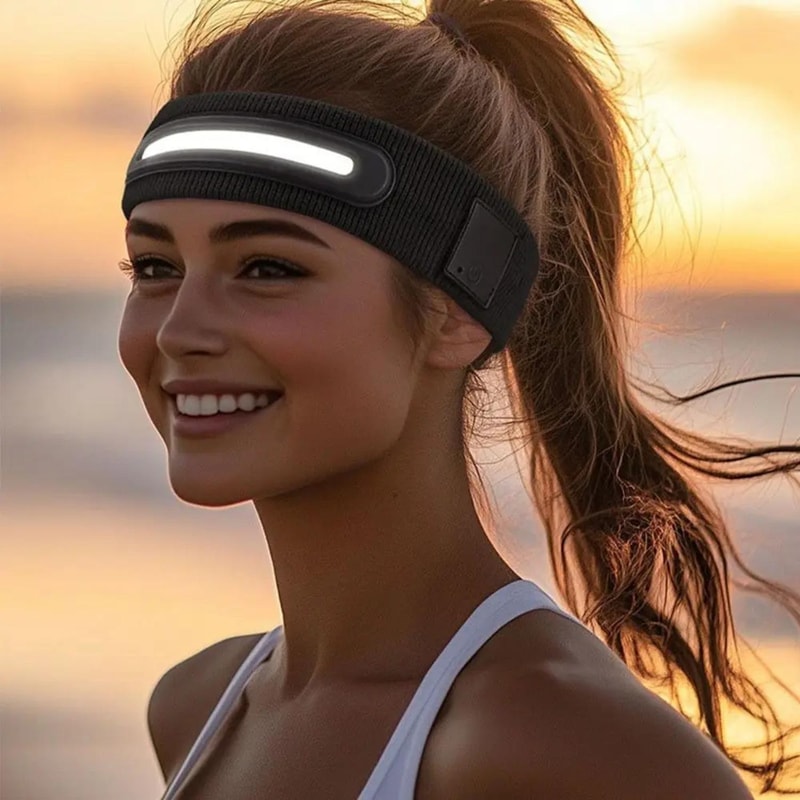 Rechargeable LED Running Headband For Night Safety And Outdoor Fitness 4