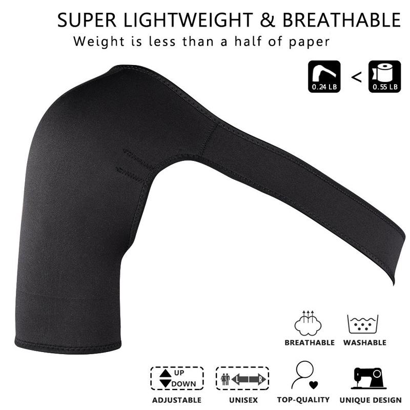 Adjustable Shoulder Support Brace For Pain Relief Breathable Compression Strap Sports Stabilizer 3